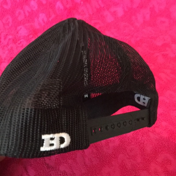 Hammer Down SnapBack hat 5 panel mesh back black cap - Picture 7 of 12